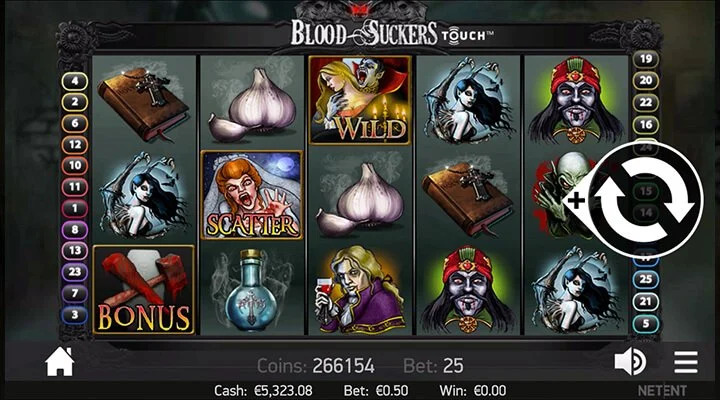 Blood Suckers Slot Spieloberfl&auml;che